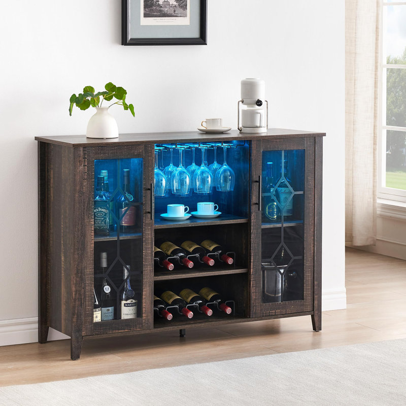Jaidy 15.7'' Bar Cabinet, Dark Brown