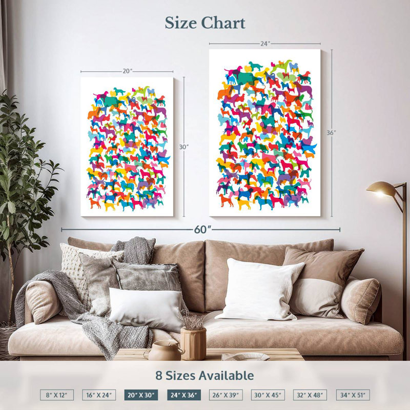Brampt Dogs I, 36" H x 24" W