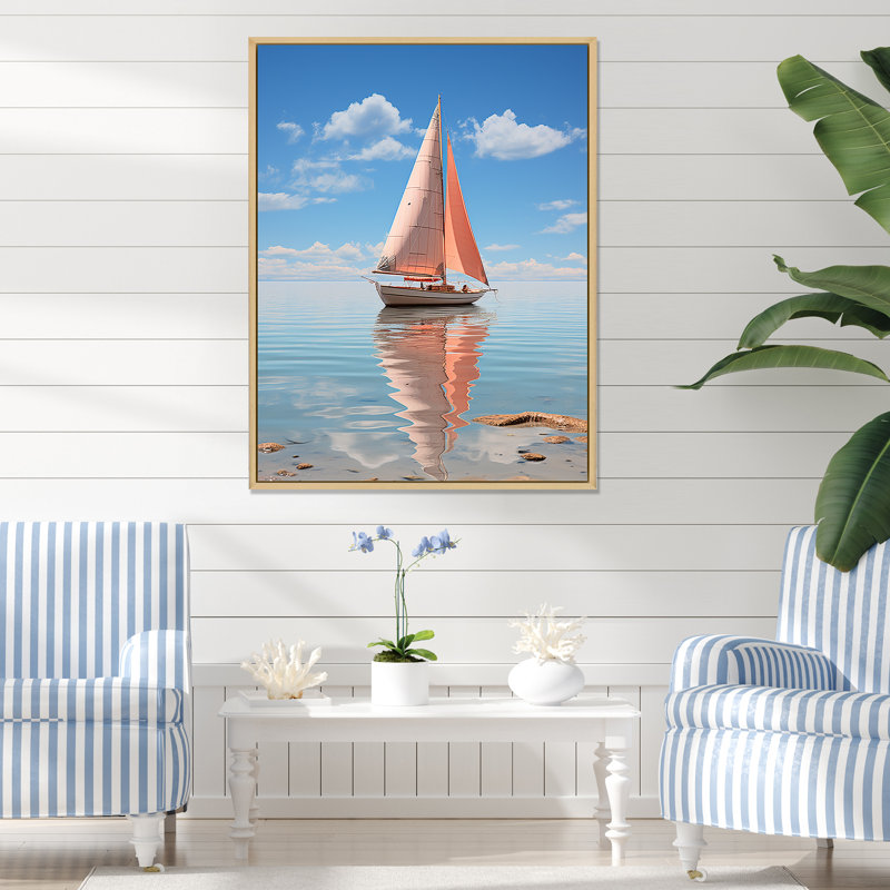 Horizon I, impression sur toile, H 20 po x l 12 po x P 1 po, Cadre naturel flottant