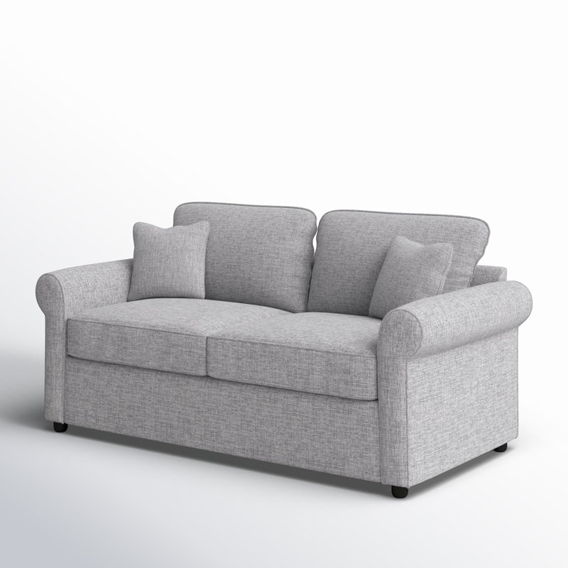 Warrington Upholstered 76'' Sofa, Zuma Pumice Textured Linen