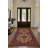 Guria Burgundy/Brown Oriental Vintage Look Machine Printed Cotton Chenille Area Rug-1903670264