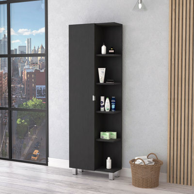 Linen Cabinet, Five Shelves, One Cabinet, Divisions