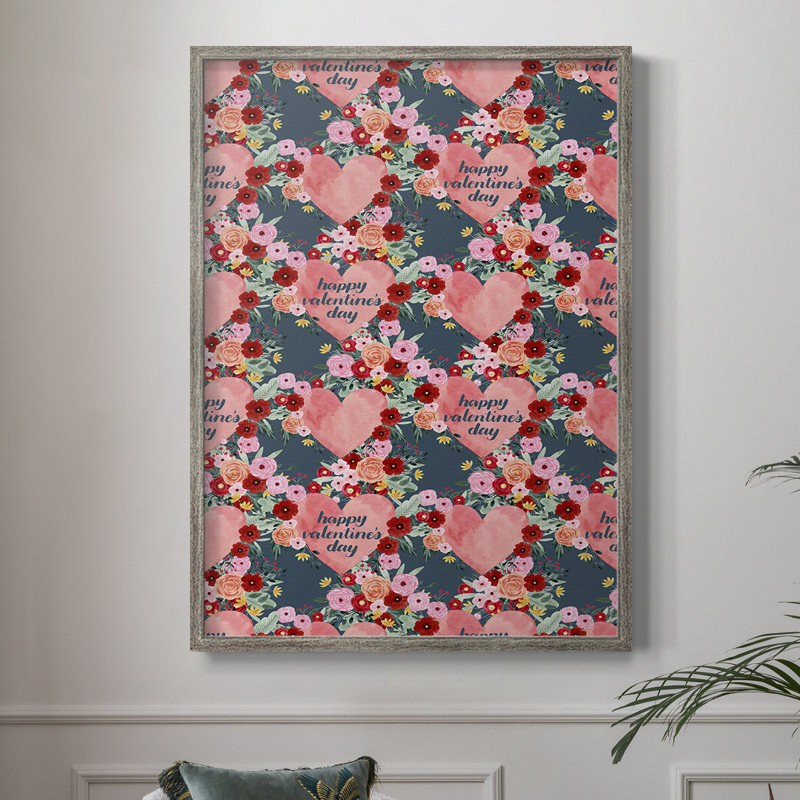 «Sweet Hearts Collection», reproduction encadrée E - bois massif, H 15 po x l 12 po