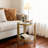  Glass Top End Table With Storage