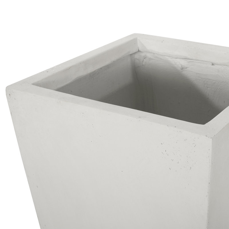 Indoor / Outdoor Pot Planter, 32.5" H x 13" W x 13" D, Matte White