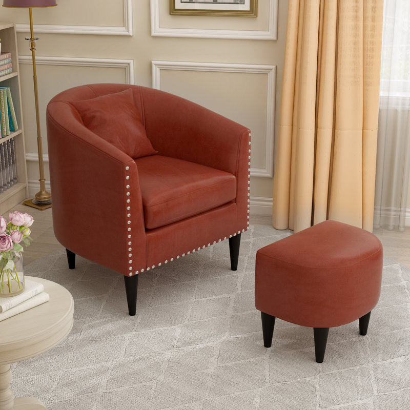 Fauteuil demi-tonneau Senchal, Brun