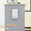 Grey Kitchen Island With Drawer, Adjustable Shelf, 2 Towel - Dazzlingly Portable Enchanting