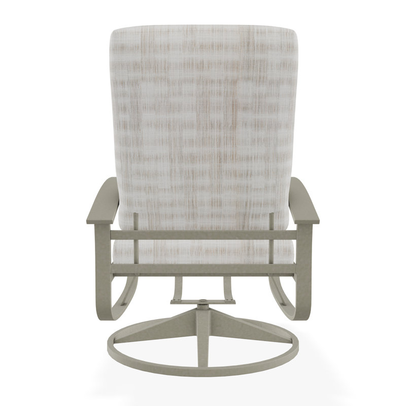 Belle Isle Outdoor Lounge Chair, Illusion Plaid Birch, Storm