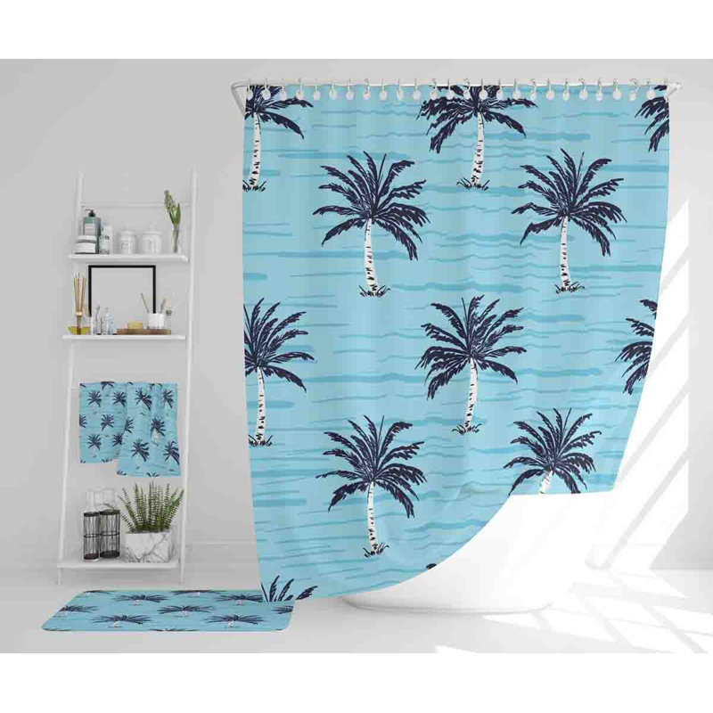 Nasya Polyester Shower Curtain Set