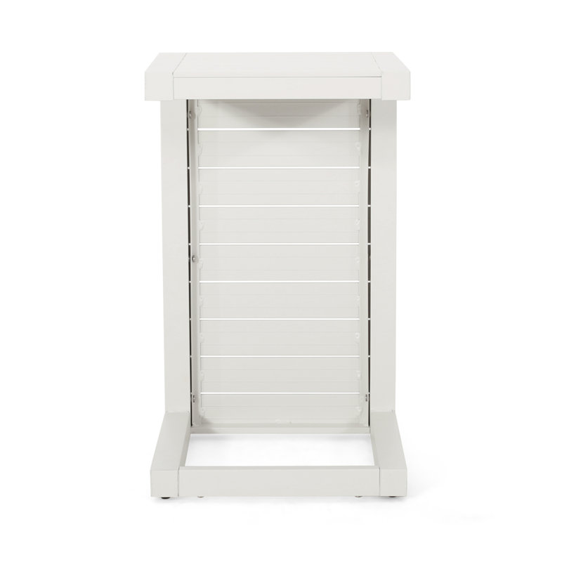 CAPE CORAL ALU C-SHAPED TABLE GREY, White