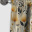 Neutre fleurs beiges motif boho III - rideau boho - rideau occultant abstrait - 1 panneaux-107555723