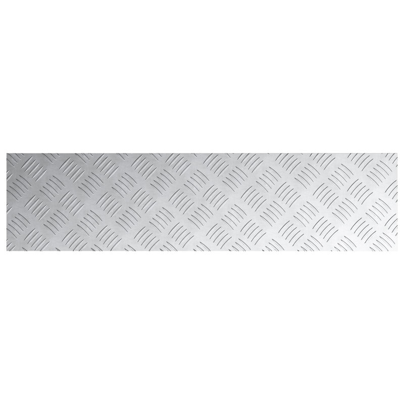 Aluminium Stair Treads Rectangular, Silver, Rectangle 25cm x 100cm