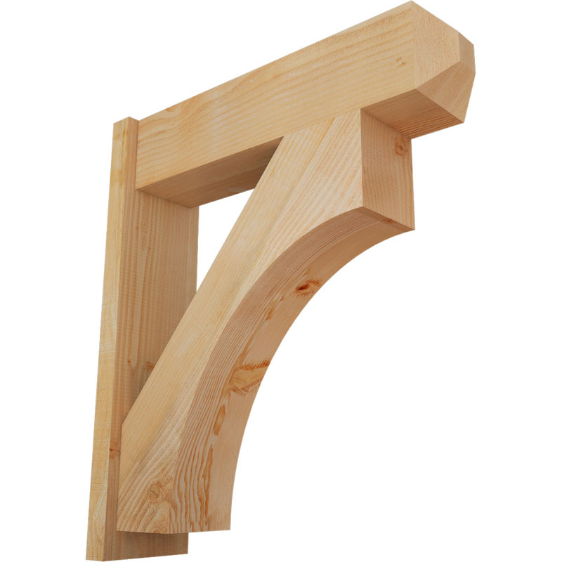 Persienne en bois rustique Westlake Craftsman, P 30 po x H 34 po, Sapin Douglas de 8 po (sciage brut)