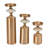 Set of 3 Metal and Marble Pillar Candle Holders & Taper Holders - Decorative Accent for Home Decor.