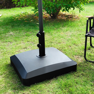 Square Fillable Free Standing Patio Umbrella Base with Wheels