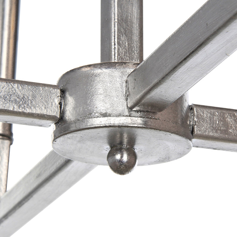 Modern Chandelier, Silver Leaf