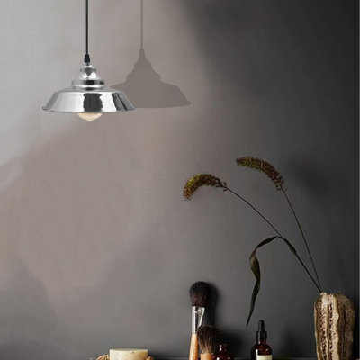 1 - Light Satin Nickel Cone Pendant