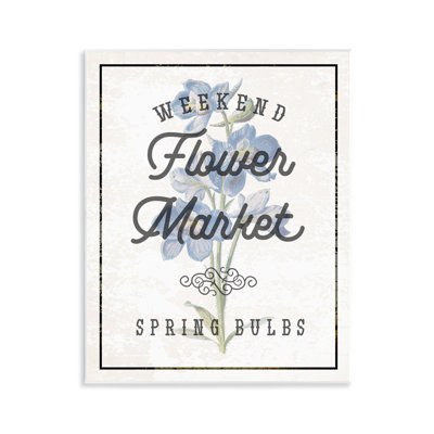 Weekend Flower Market Wall Plaque, design by Lil' Rue