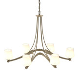 Oval Ribbon 6 - Light Shaded Classic/Traditional Chandelier