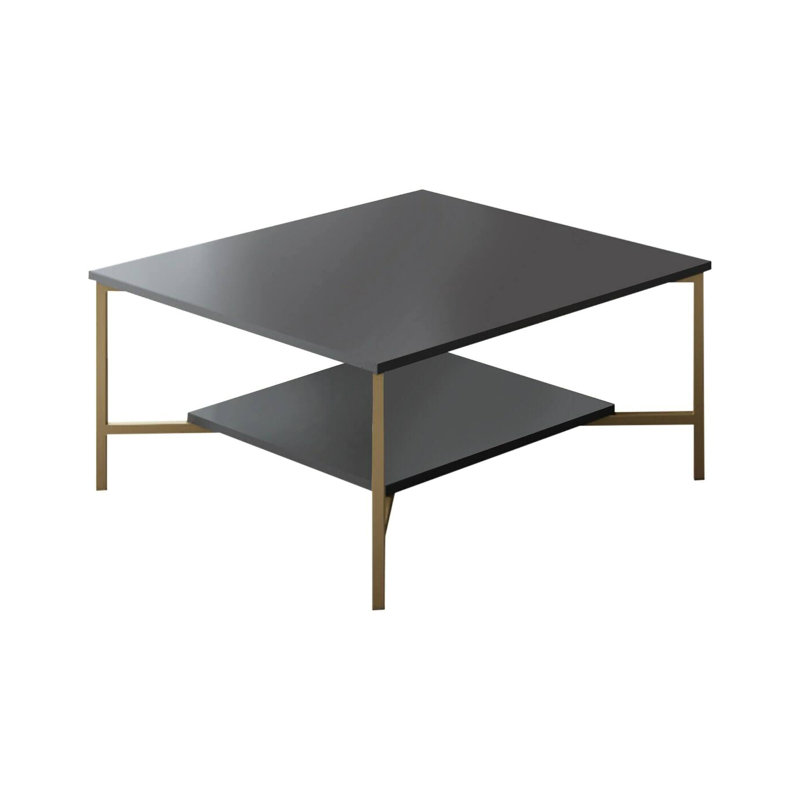 Abdelrahman Coffee Table, Anthracite/Gold