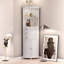 Armoire de coin en bois manufacturé blanc