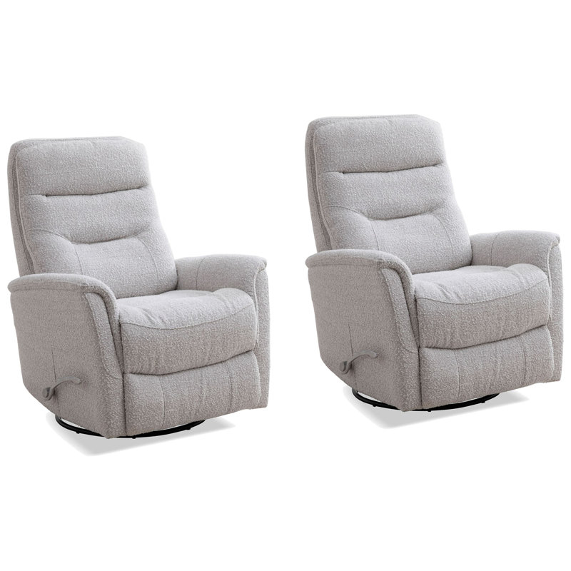 Akeelah 31" W Swivel Manual Standard Recliner (Set of 2), Bloke Cotton