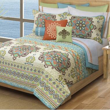 Jamarion Microfiber Floral Quilt Set