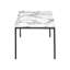 Table à la mode 3: cadre en marbre blanc et stratifié en métal