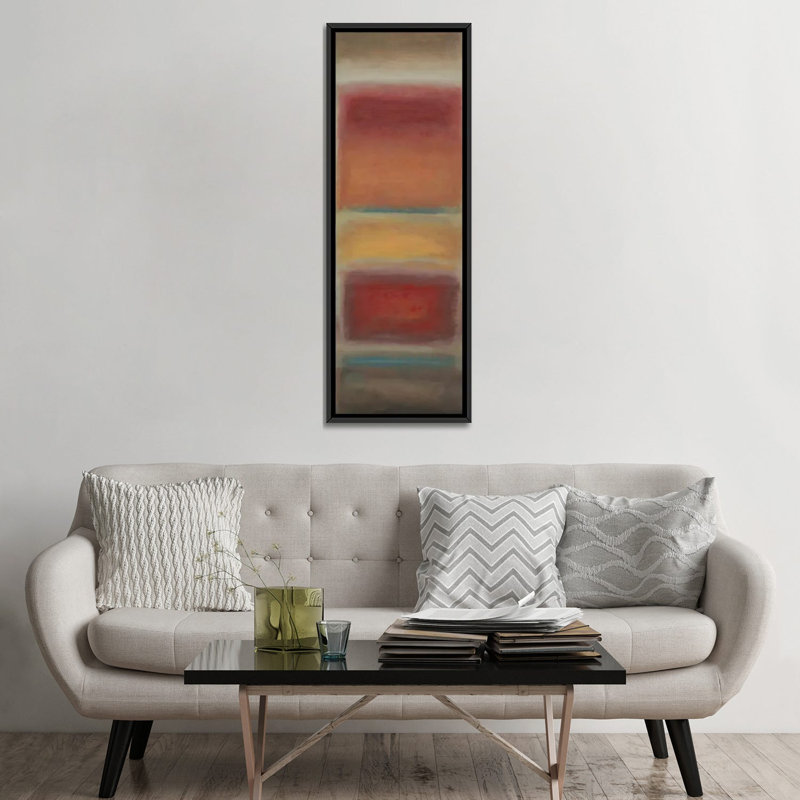 « fields » par pi studio, reproduction d’impression sur toile tendue, H 36 po x l 12 po x P 1,5 po, Toile avec cadre noir
