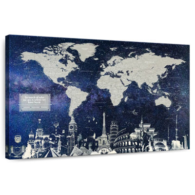 Where We Have Been Push Pin World Milstead