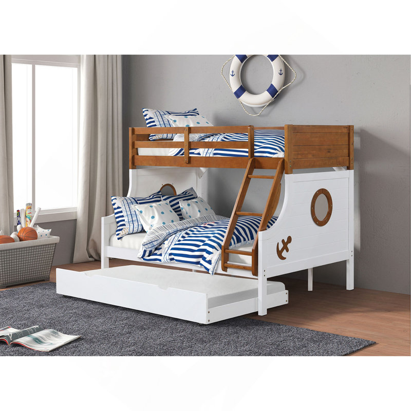 Lit superposé de style moderne moderne avec rails en échelle attachés et structure de joint verrouillable pour la sécurité