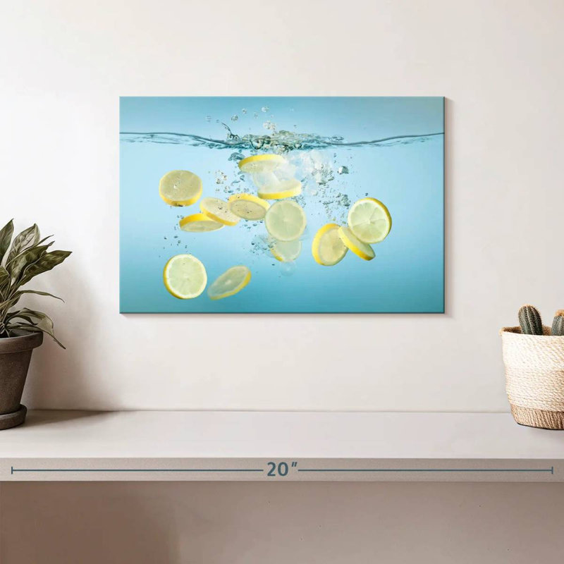 Yarlin tranches de citron dans l'eau, H 8 po x l 12 po