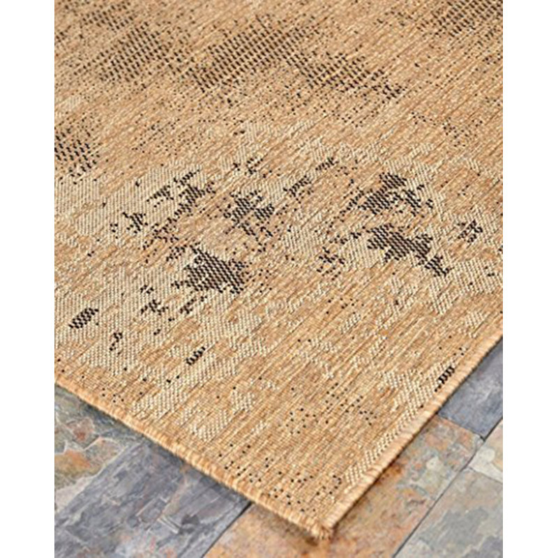 Tapis de zone intérieur/extérieur gris/beige abstract à tissage plat Rupe, Rectangulaire 4 pi 5 po x 7 pi