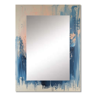 Gold Pink Essential Forms Abstract Minimalism - Minimalism Unique Mirror, Gold Large Wall Mirror, Printed Metal Art