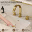  Robinet de salle de bain espacé 8 po à 3 trous et 2 poignées à fixation sur le comptoir avec drain-111856387
