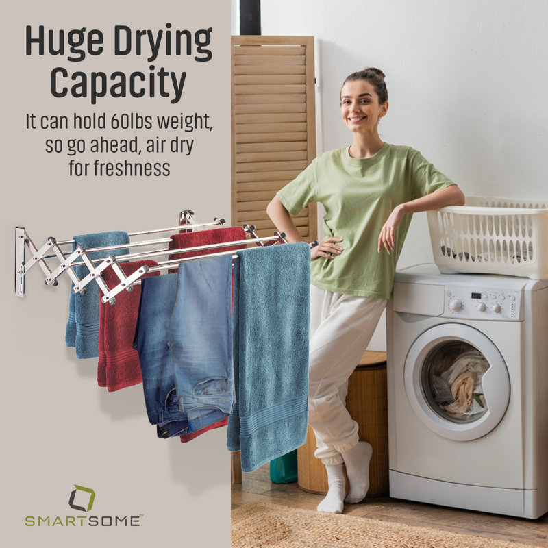 Stainless Steel Wall-Mounted Expandable Drying Rack