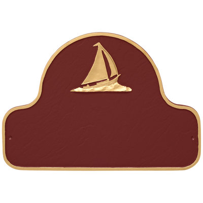 Sailboat Arch Address Sign Plaque
