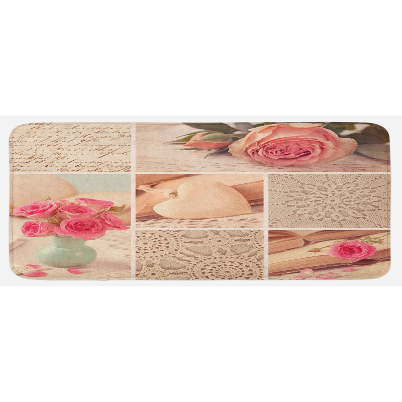 Tapis de cuisine shabby flore