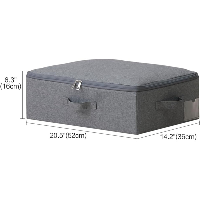 Ebern Designs Plastic Bin, Black/Grey