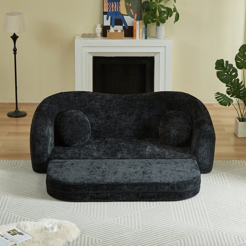 Compression Convertible Sofas, 86 Inch Chenille Modern Recliner For Home