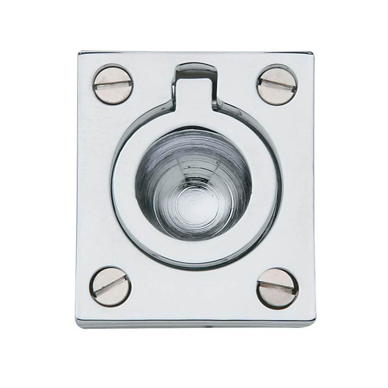 Flush Ring Pull, Polished Chrome