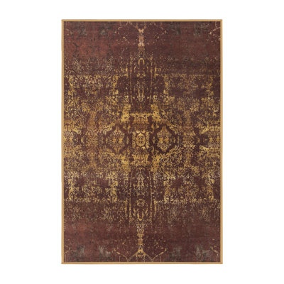 Tapis oriental brun / doré