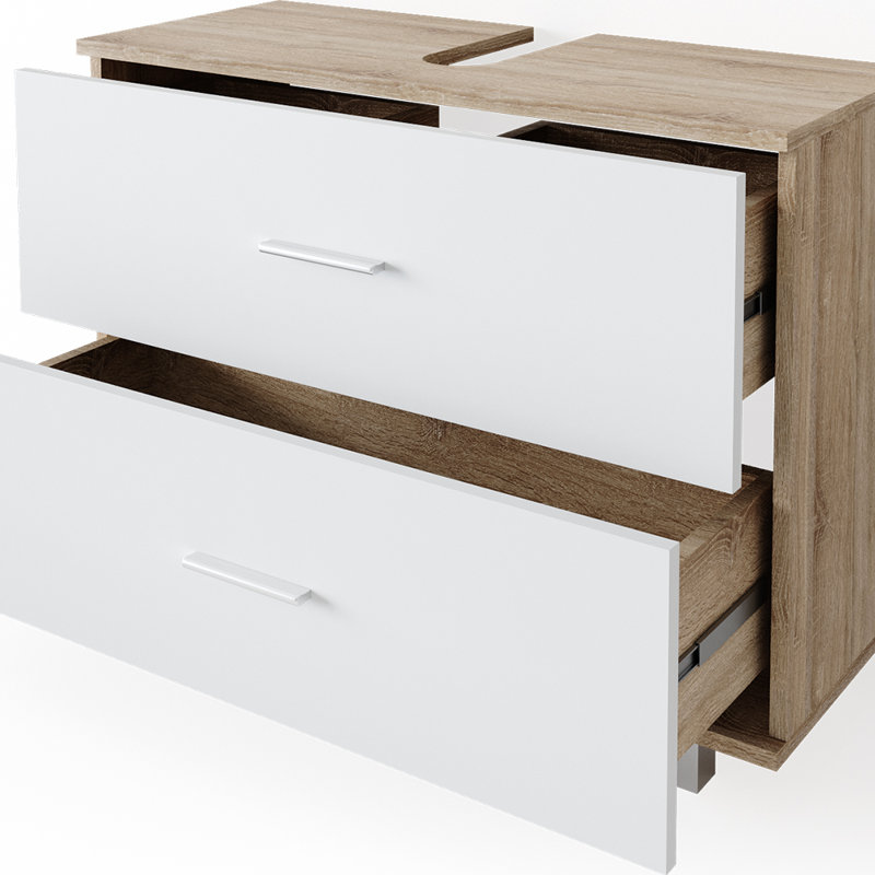 81Cm Free-Standing Single Bathroom Vanity Base Only, Sonoma Oak