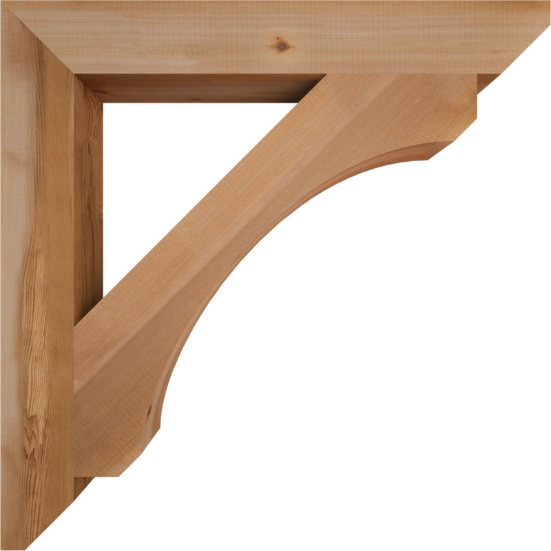 Support en bois / corbeau, Cèdre rouge de l'Ouest (lisse), H 30 po x l 3,5 po x P 30 po