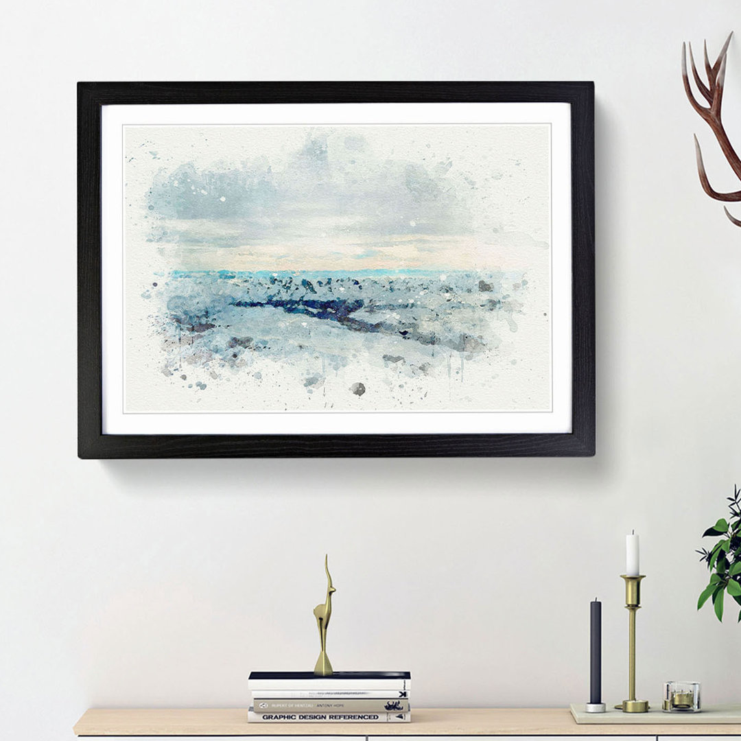 Mountains of Dushanbe in Tajikistan in Abstract - Framed Print