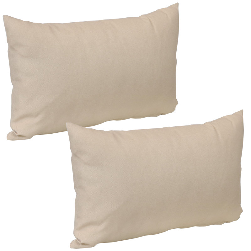  Outdoor Square Pillow Cover, Beige, 20"H x 12"W