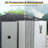 8Ft X 4Ft Outdoor Metal Storage Shed With Window And Metal Foundation For Backyard, Patio, Lawn --White And Black-123951085-123951089
