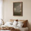 Art mural vintage rétro encadré pour chambre à coucher - 26 po x 36 po brun avec mat blanc-1384109224