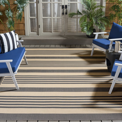 Pontianak Performance Striped Indoor/Outdoor Area Rug