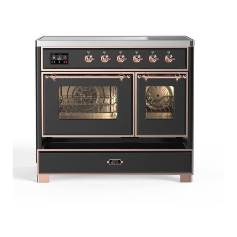 Majestic II 40" Freestanding Induction Range, Matte Graphite/Copper